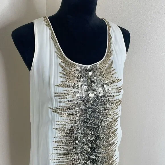 Adam sheer silk sequins mini dress - Picture 2 of 9